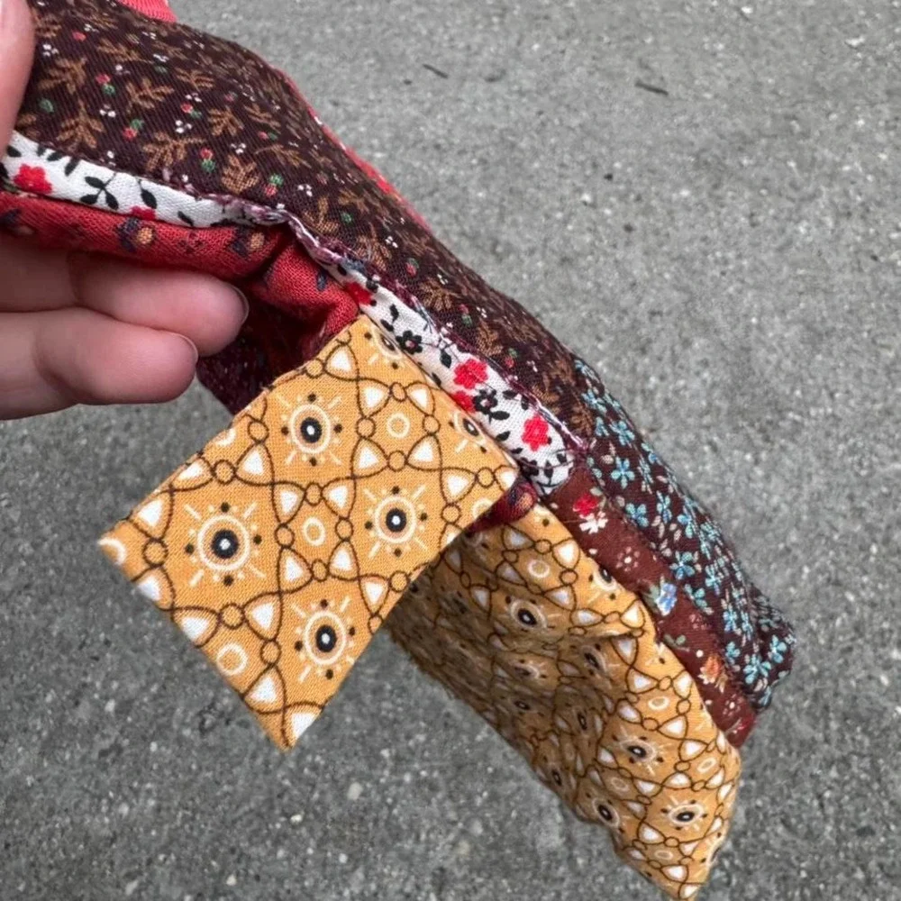 Handmade Patchwork Owl Bag Cosmetic‎ Toiletry Case Bird Boho Twee Cottagecore